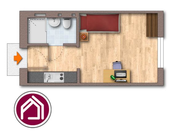Grundrissprofi Einzelzimmer ohne Maße